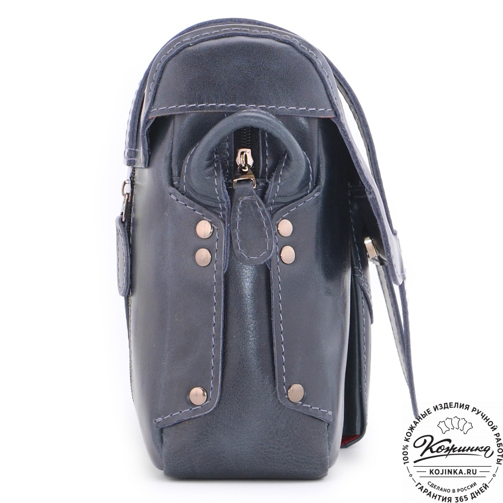  Кожаная сумка "Фрея" (темно-синий) 